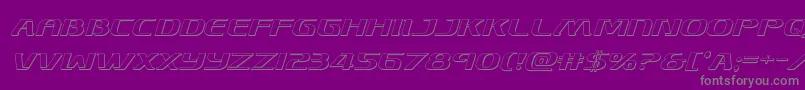 Lisätietoja Skymarshal3Dital-fontista Skymarshal3Dital-fontti – harmaat kirjasimet violetilla taustalla