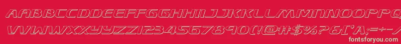 Skymarshal3Dital Font – Green Fonts on Red Background