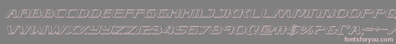 Skymarshal3Dital Font – Pink Fonts on Gray Background