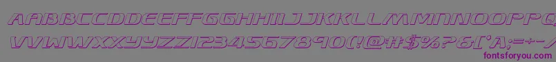 Skymarshal3Dital Font – Purple Fonts on Gray Background