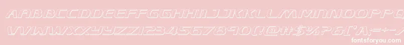 Skymarshal3Dital Font – White Fonts on Pink Background