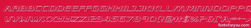 Skymarshal3Dital Font – White Fonts on Red Background