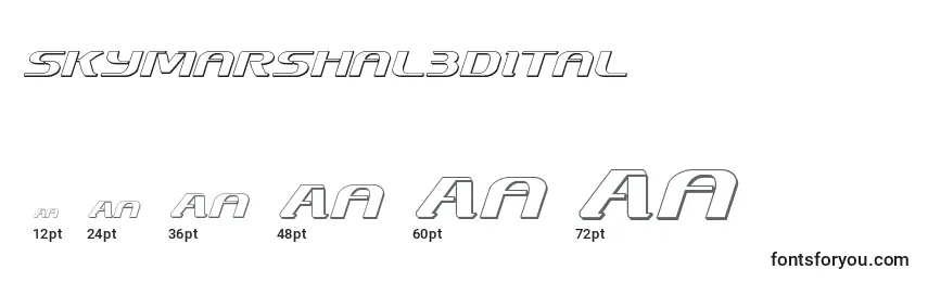 Größen der Schriftart Skymarshal3Dital