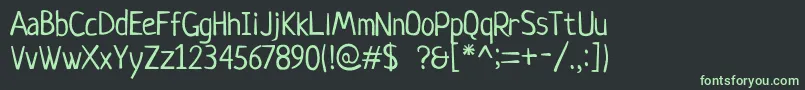 フォントNeucha – 黒い背景に緑の文字
