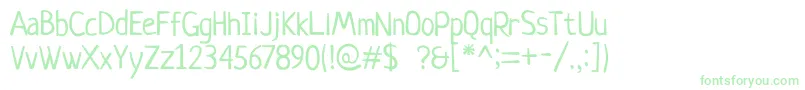 Neucha Font – Green Fonts on White Background