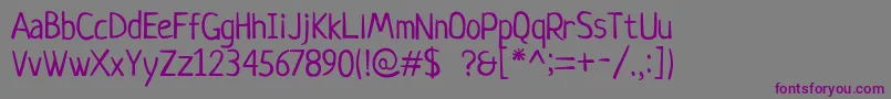 Neucha Font – Purple Fonts on Gray Background