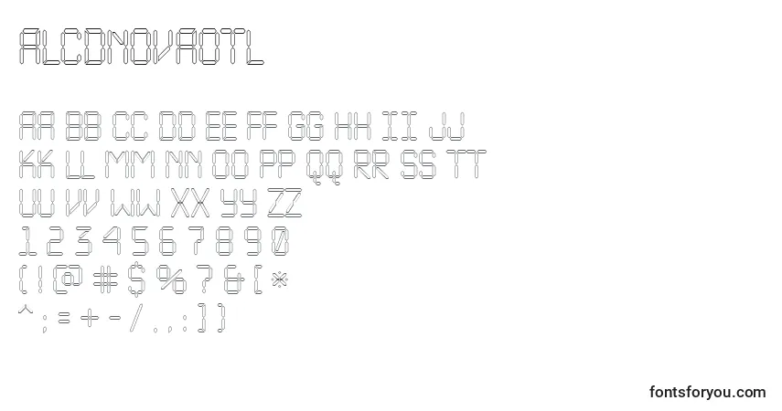 ALcdnovaotl-fontti – aakkoset, numerot, erikoismerkit
