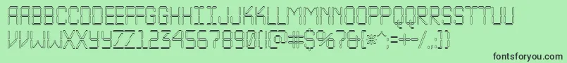 ALcdnovaotl Font – Black Fonts on Green Background