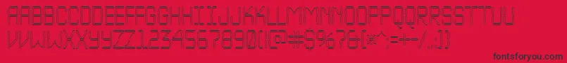 ALcdnovaotl Font – Black Fonts on Red Background