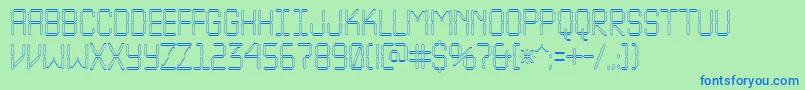 ALcdnovaotl Font – Blue Fonts on Green Background