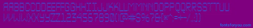 ALcdnovaotl Font – Blue Fonts on Purple Background