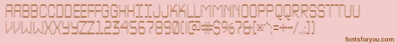 ALcdnovaotl Font – Brown Fonts on Pink Background