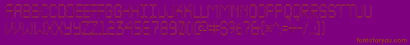 ALcdnovaotl Font – Brown Fonts on Purple Background