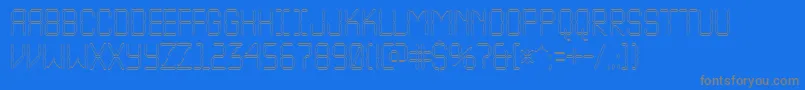 ALcdnovaotl Font – Gray Fonts on Blue Background