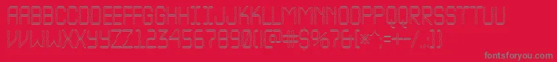 ALcdnovaotl Font – Gray Fonts on Red Background