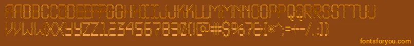 ALcdnovaotl Font – Orange Fonts on Brown Background