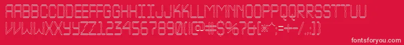 ALcdnovaotl Font – Pink Fonts on Red Background