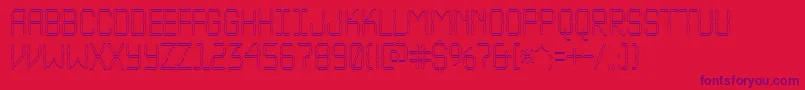 ALcdnovaotl Font – Purple Fonts on Red Background