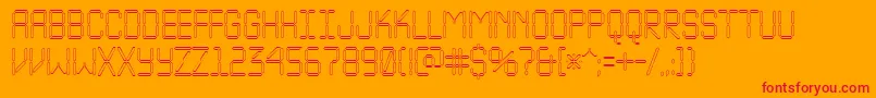 ALcdnovaotl Font – Red Fonts on Orange Background