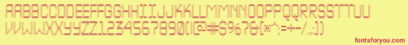 ALcdnovaotl Font – Red Fonts on Yellow Background