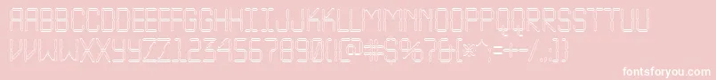フォントALcdnovaotl – ピンクの背景に白い文字