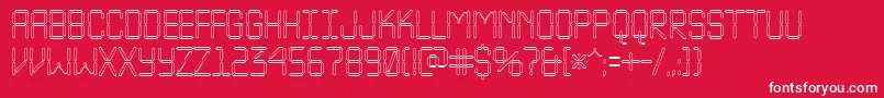 ALcdnovaotl Font – White Fonts on Red Background