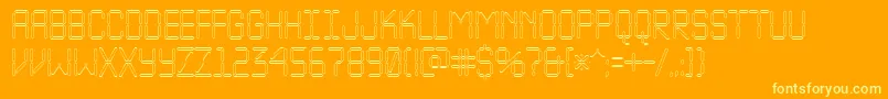 ALcdnovaotl Font – Yellow Fonts on Orange Background