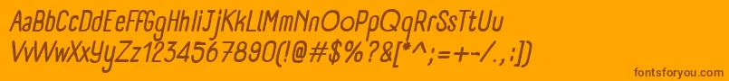 PanforteRegularItalic Font – Brown Fonts on Orange Background