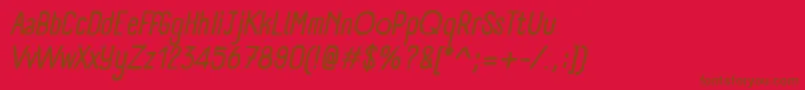 fuente PanforteRegularItalic – Fuentes Marrones Sobre Fondo Rojo