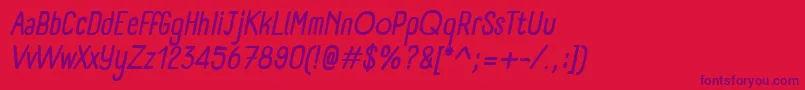 PanforteRegularItalic Font – Purple Fonts on Red Background