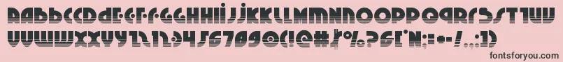 Neuralnomiconhalf-fontti – mustat fontit vaaleanpunaisella taustalla