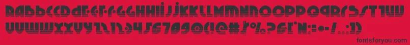 フォントNeuralnomiconhalf – 赤い背景に黒い文字