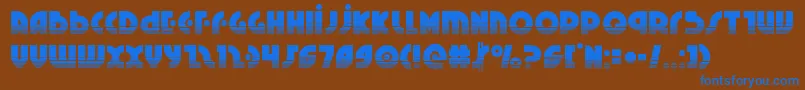 フォントNeuralnomiconhalf – 茶色の背景に青い文字
