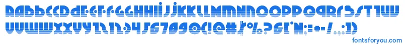 Шрифт Neuralnomiconhalf – синие шрифты на белом фоне