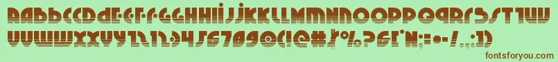 Neuralnomiconhalf-fontti – ruskeat fontit vihreällä taustalla