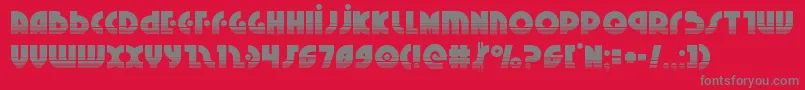 Neuralnomiconhalf-fontti – harmaat kirjasimet punaisella taustalla