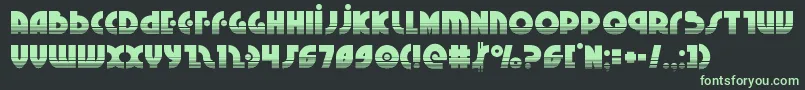 Neuralnomiconhalf Font – Green Fonts on Black Background