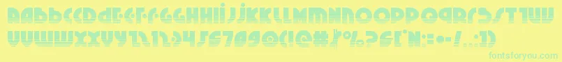 Neuralnomiconhalf Font – Green Fonts on Yellow Background
