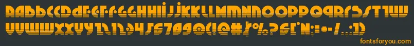 Neuralnomiconhalf Font – Orange Fonts on Black Background