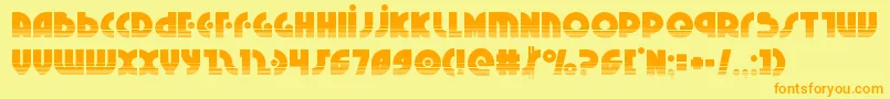 Neuralnomiconhalf Font – Orange Fonts on Yellow Background