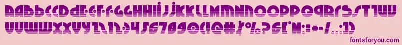 Neuralnomiconhalf-Schriftart – Violette Schriften auf rosa Hintergrund