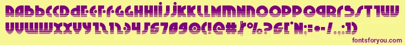 Neuralnomiconhalf Font – Purple Fonts on Yellow Background