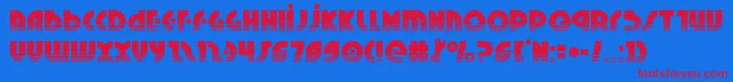 Шрифт Neuralnomiconhalf – красные шрифты на синем фоне