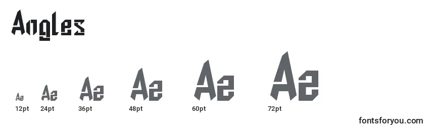 Размеры шрифта Angles