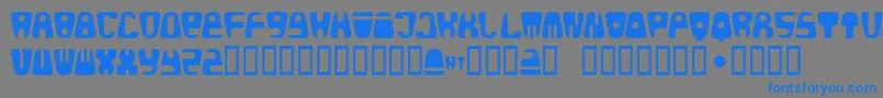 Czcionka Bald – niebieskie czcionki na szarym tle