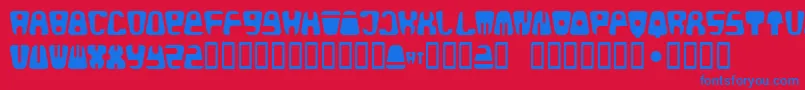 Шрифт Bald – синие шрифты на красном фоне