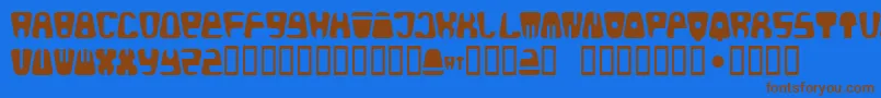 Bald Font – Brown Fonts on Blue Background
