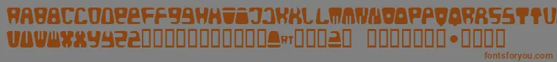 Шрифт Bald – коричневые шрифты на сером фоне