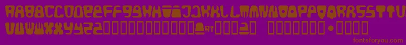 Bald Font – Brown Fonts on Purple Background