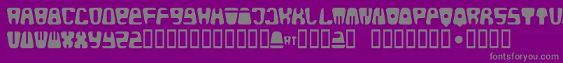 Bald Font – Gray Fonts on Purple Background